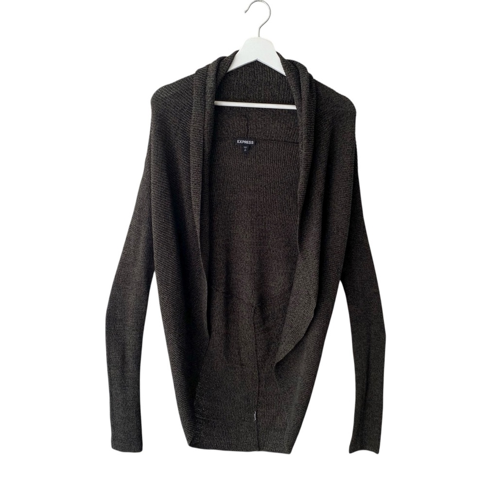 Express Dark Green Cardigan Sweater Size S Casual Layering